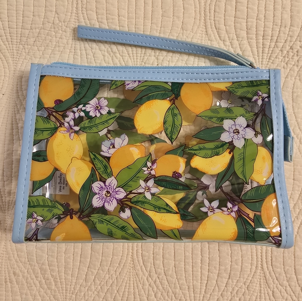 NWT Vera Bradley Lemon Grove Clutch/ Cosmetic Pouch